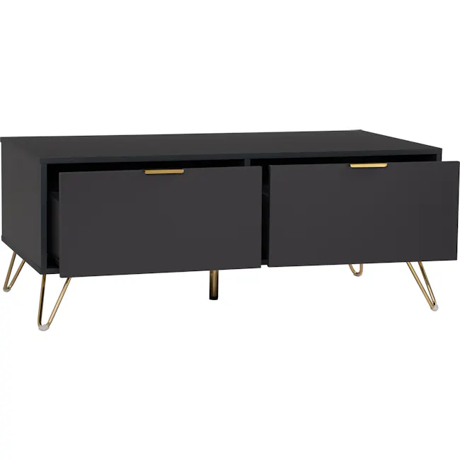 (As-is) Volos Coffee Table - 13 - modern black sideboard, sleek cabinet, minimalist furniture, contemporary piece, black and