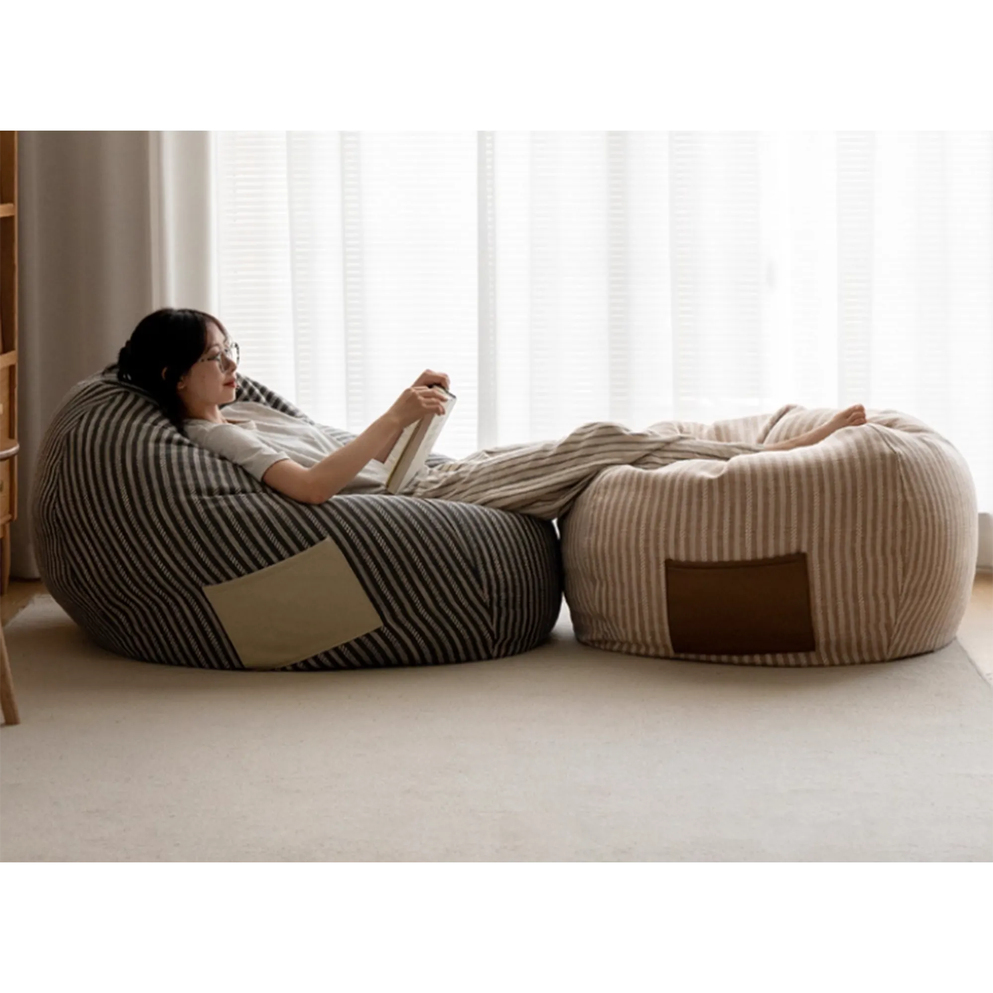 Naree Bean Bag - Grey Blue - 13