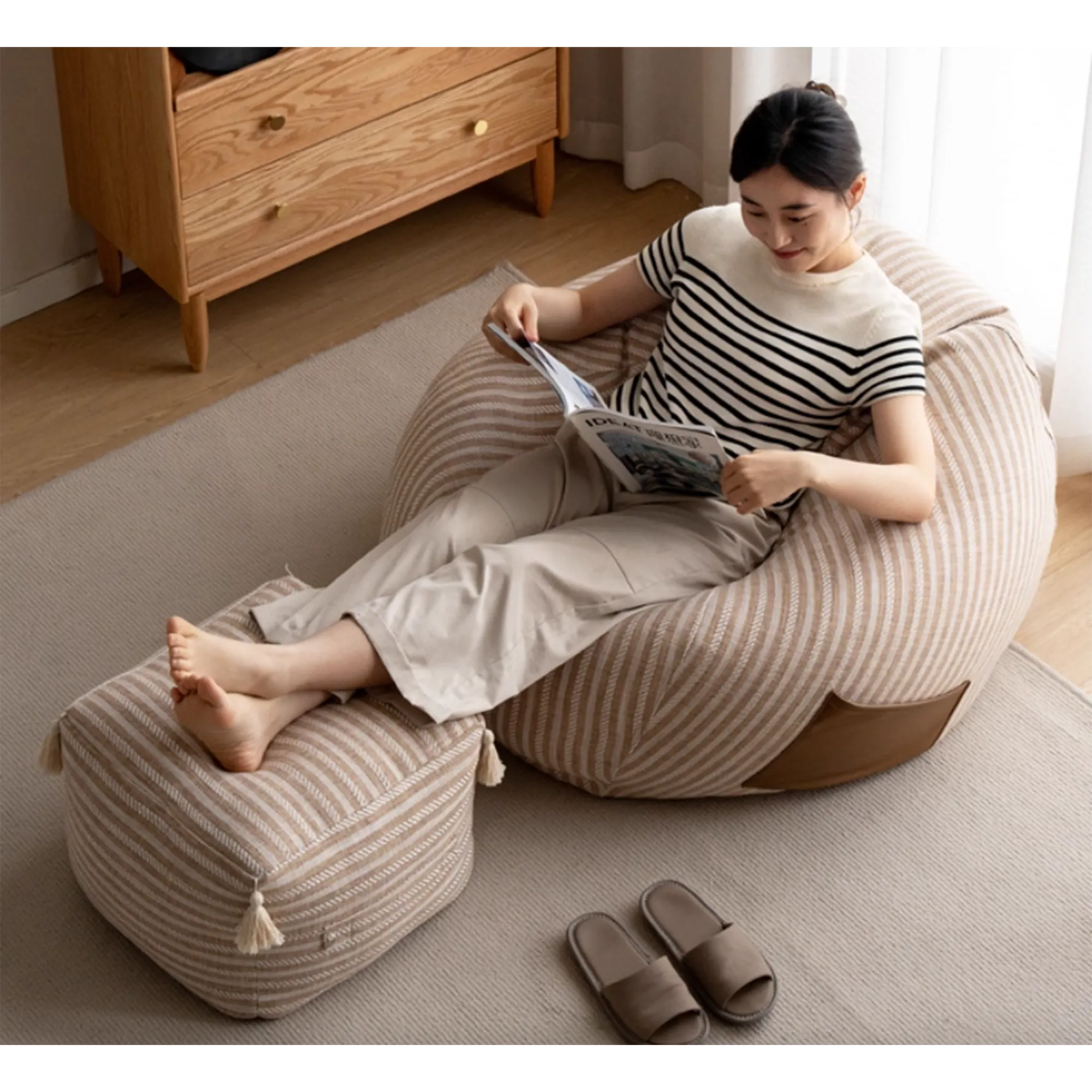 Naree Bean Bag - Grey Blue - 12