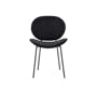 Ormer Dining Chair - Matt Black, Black (Fabric) - 4