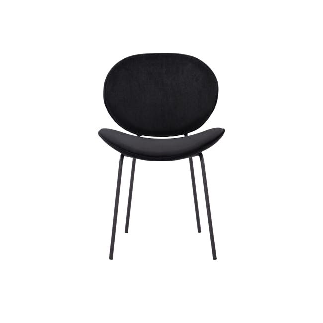 Ormer Dining Chair - Matt Black, Black (Fabric) - 4