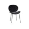 Ormer Dining Chair - Matt Black, Black (Fabric) - 0