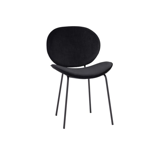 Ormer Dining Chair - Matt Black, Black (Fabric) - 0