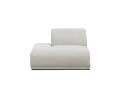 Milan Left Extended Unit - Ivory (Fabric)