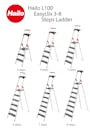 Hailo L100 Aluminium 3 Step Folding Ladder - 5