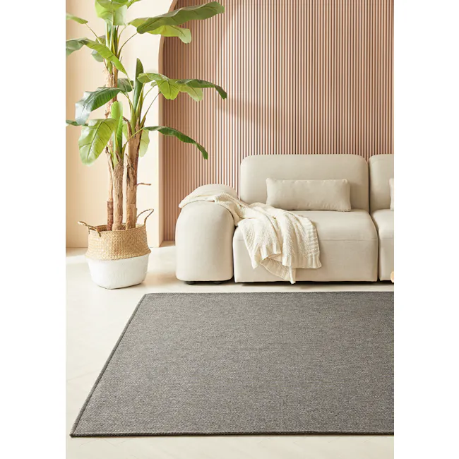 Lonzo Woven Rug (2 Sizes) - Dark Grey - 11