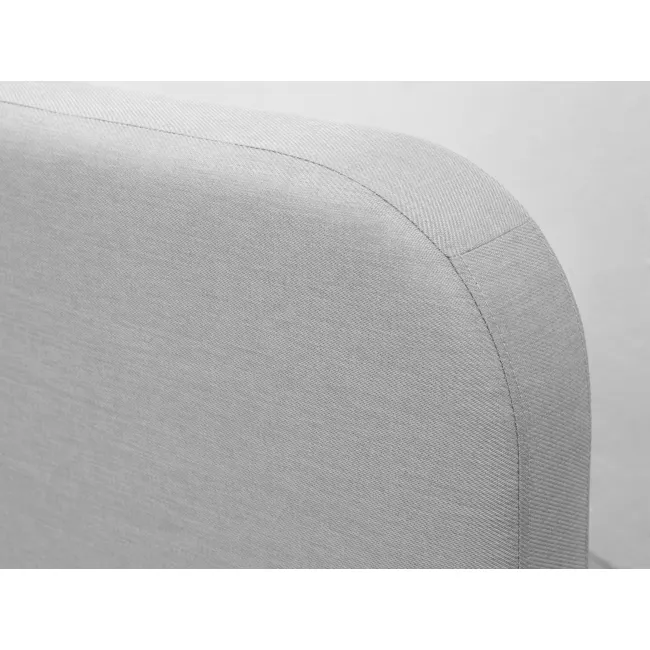 Nolan Single Bed - Silver Fox - 8 - Light gray fabric texture, seamless design, subtle stitching, clean lines, soft color