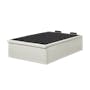 ESSENTIALS Single Storage Bed - White (Faux Leather) - 3