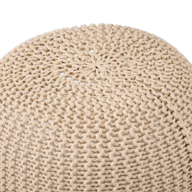 Moana Knitted Pouf - Khaki - 4
