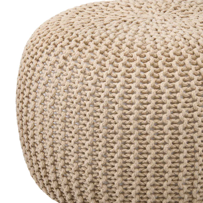 Moana Knitted Pouf - Khaki - 3