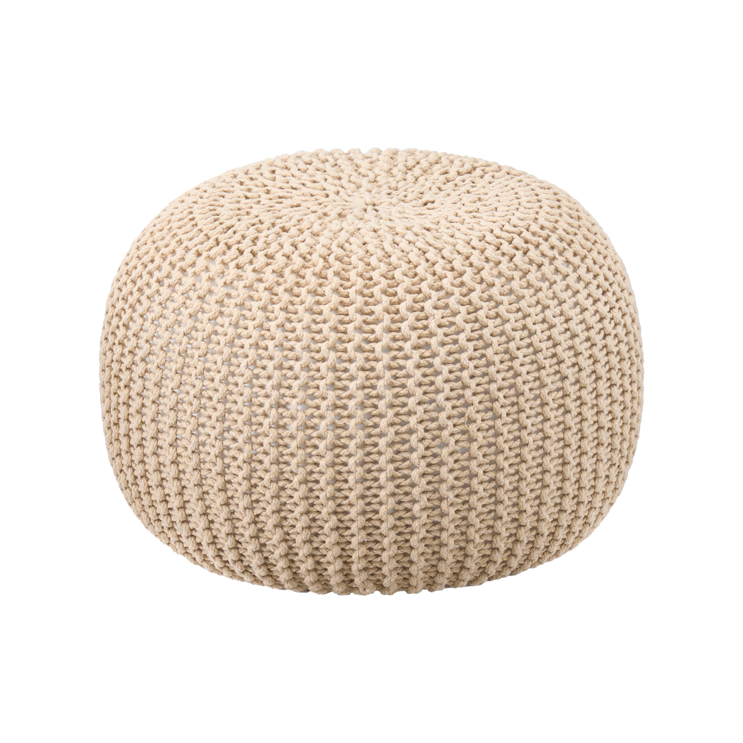Moana Knitted Pouf - Khaki