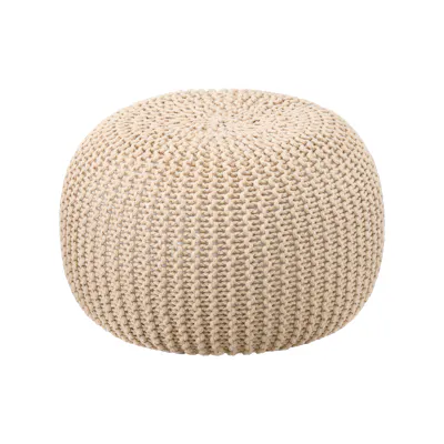 Moana Knitted Pouf - Khaki