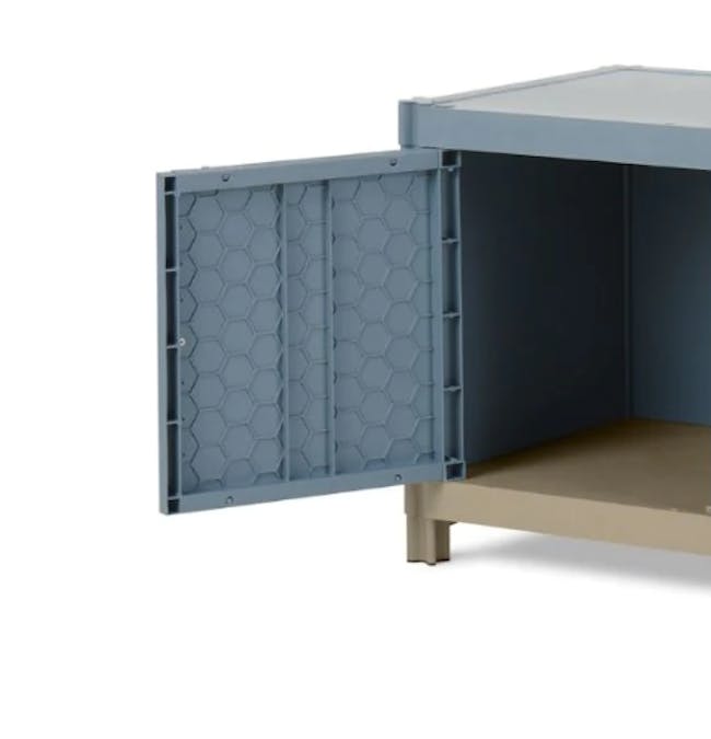 Flo 2-Door Low Storage Cabinet - Fog - 6