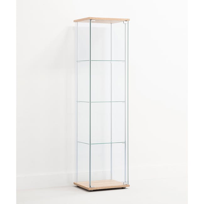 Haider Glass Cabinet 0.4m - Oak - 4
