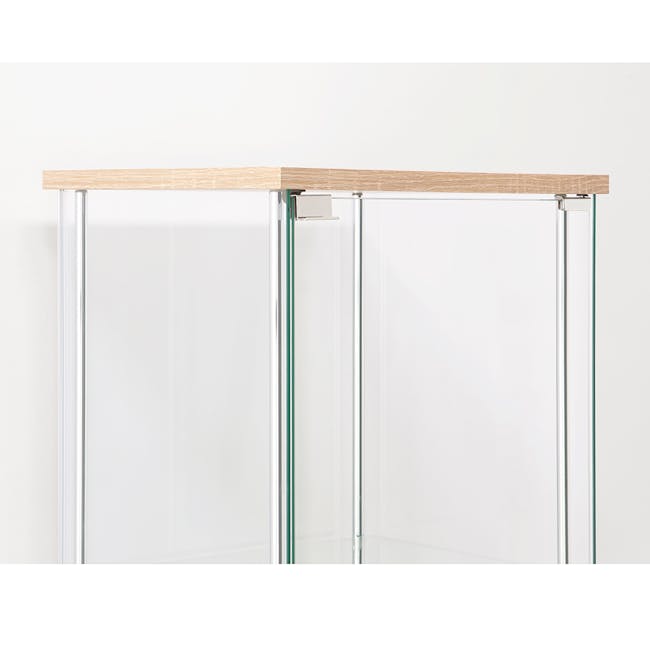 Haider Glass Cabinet 0.4m - Oak - 5