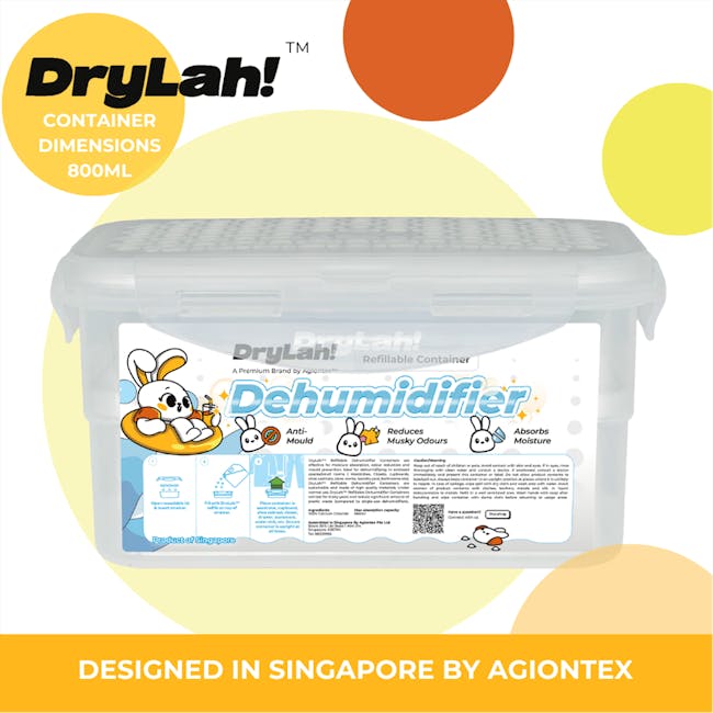 DryLah! Agiontex Dehumidifier Pro Kit (2 x 5kg Refills + 12 Refillable Containers) - 6