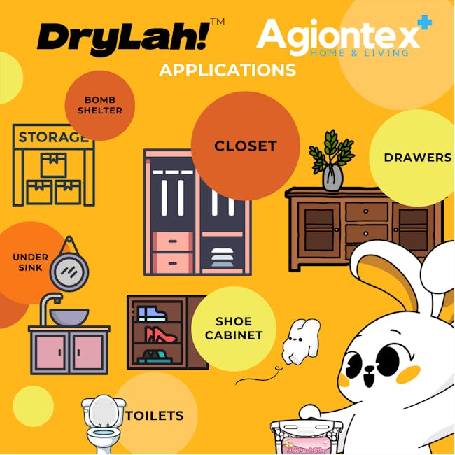 DryLah! Agiontex Dehumidifier Pro Kit (2 x 5kg Refills + 12 Refillable Containers) - 2