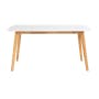 Harold Dining Table 1.5m in Natural, White with Harold Bench 1m and 2 Harold Dining Chairs in Natural, White - 3