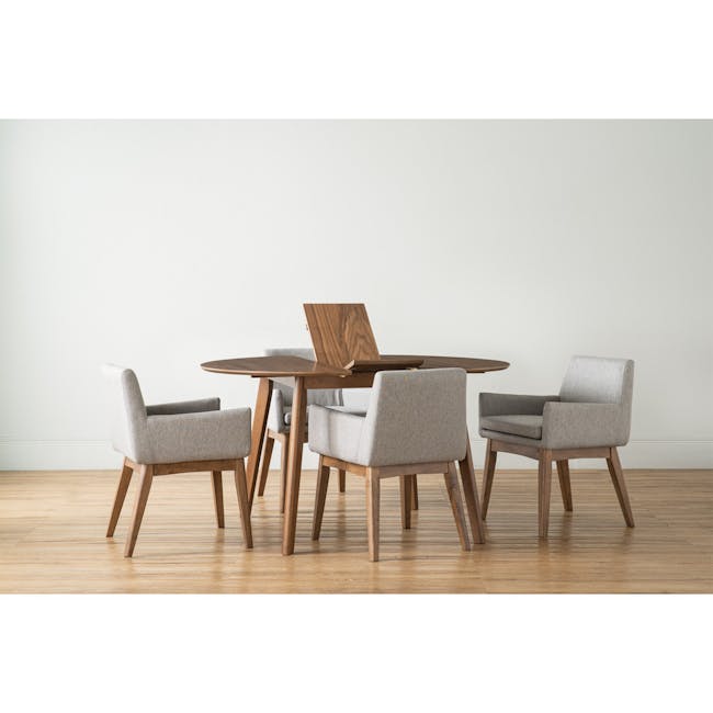 Werner Extendable Dining Table 1.1m-1.3m - Walnut - 5
