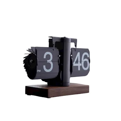 Amana Flip Clock - Walnut
