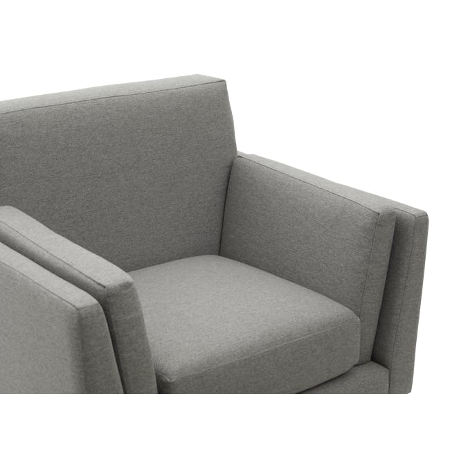 Elijah 3 Seater Sofa with Elijah Armchair - Dolphin Grey (Fabric) - 19