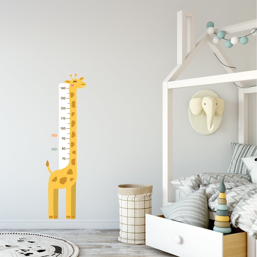 Urban Li'l Giraffe Height Chart Fabric Decal