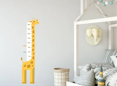 Urban Li'l Giraffe Height Chart Fabric Decal