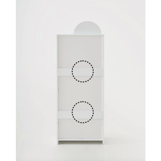 Chelsea Arched Mirror Cabinet with Side Shelf - White - 7
