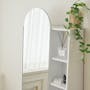 Chelsea Arched Mirror Cabinet with Side Shelf - White - 2