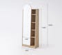Chelsea Arched Mirror Cabinet with Side Shelf - White - 8