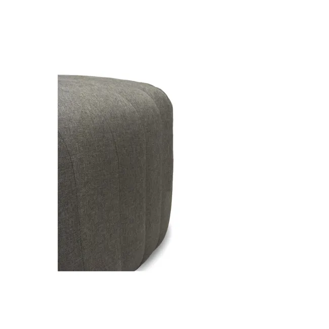 Caceda Ottoman - Dark Grey (2 Sizes) - 3 - Curved, modern, ergonomic, textured, fabric, gray, contemporary, stylish