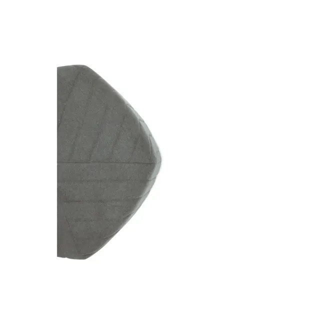 Caceda Ottoman - Dark Grey (2 Sizes) - 4 - Grey fabric triangular object, textured surface, geometric pattern, minimalist
