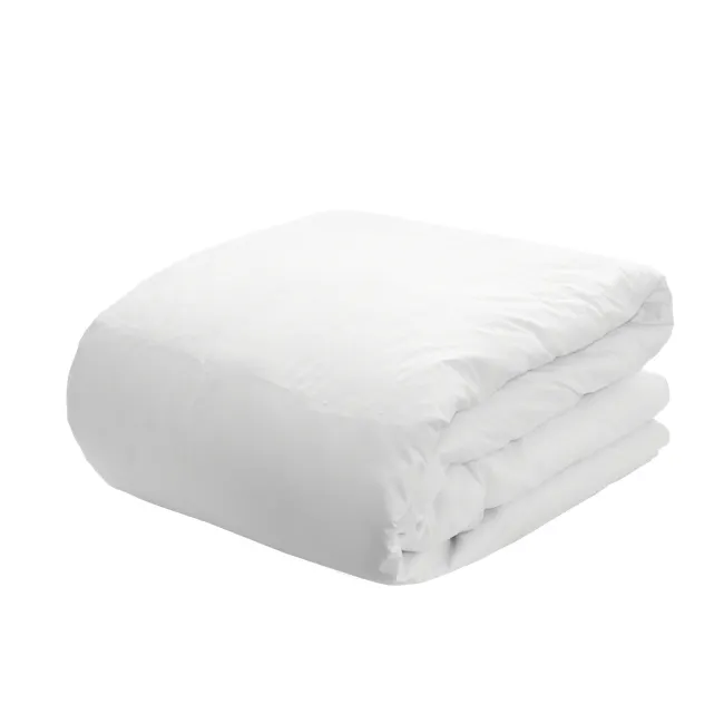 (Super Single) PRESTIGE Down Feather Duvet - 7 - White, neatly folded, pillow, comforter, duvet cover, soft bedding, clean