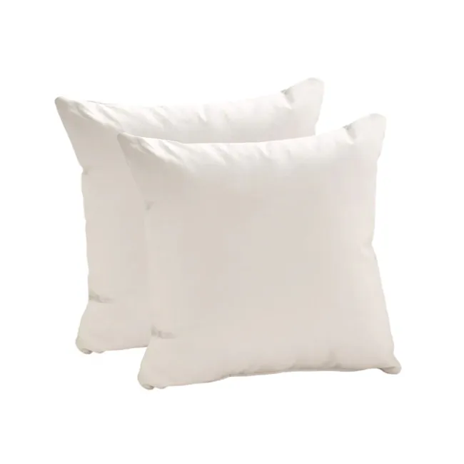 Macaron Sofa Cushions - Ivory (Set of 2) - 1 - White, pillow, soft, comfortable, cozy, plush, fluffy, soft texture, smooth