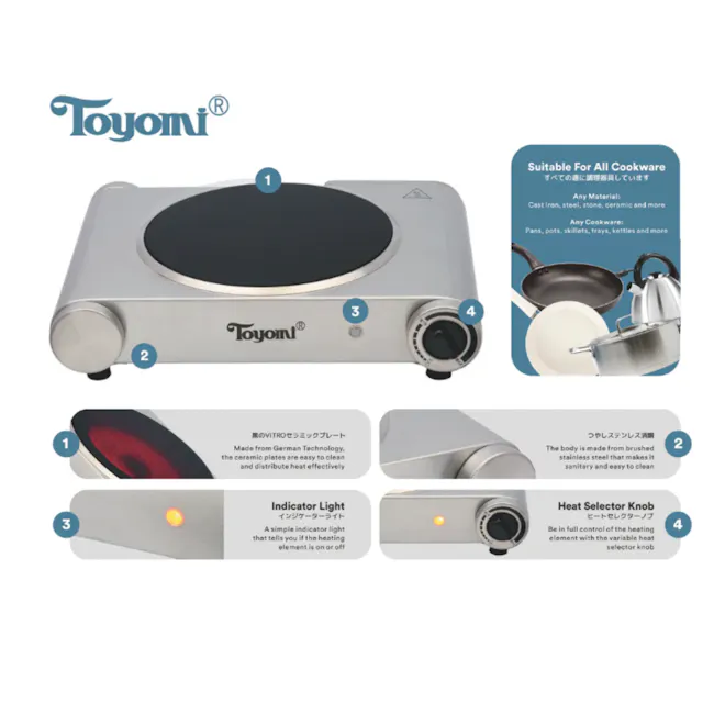TOYOMI Simple Hob Ceramic Hot Plate IC 9011 - 3
