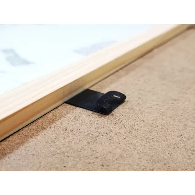 A3 Size Wooden Frame - White - 3 - Wooden frame, carpeted floor, black plastic strip, adhesive, furniture repair, flooring