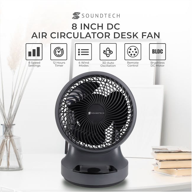 SOUNDTECH 8 inch DC Motor Storm Air Circulator Fan (ACF-4) - 5