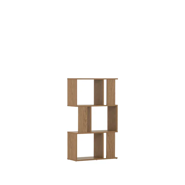 Aldea Low Bookshelf - Oak - 1