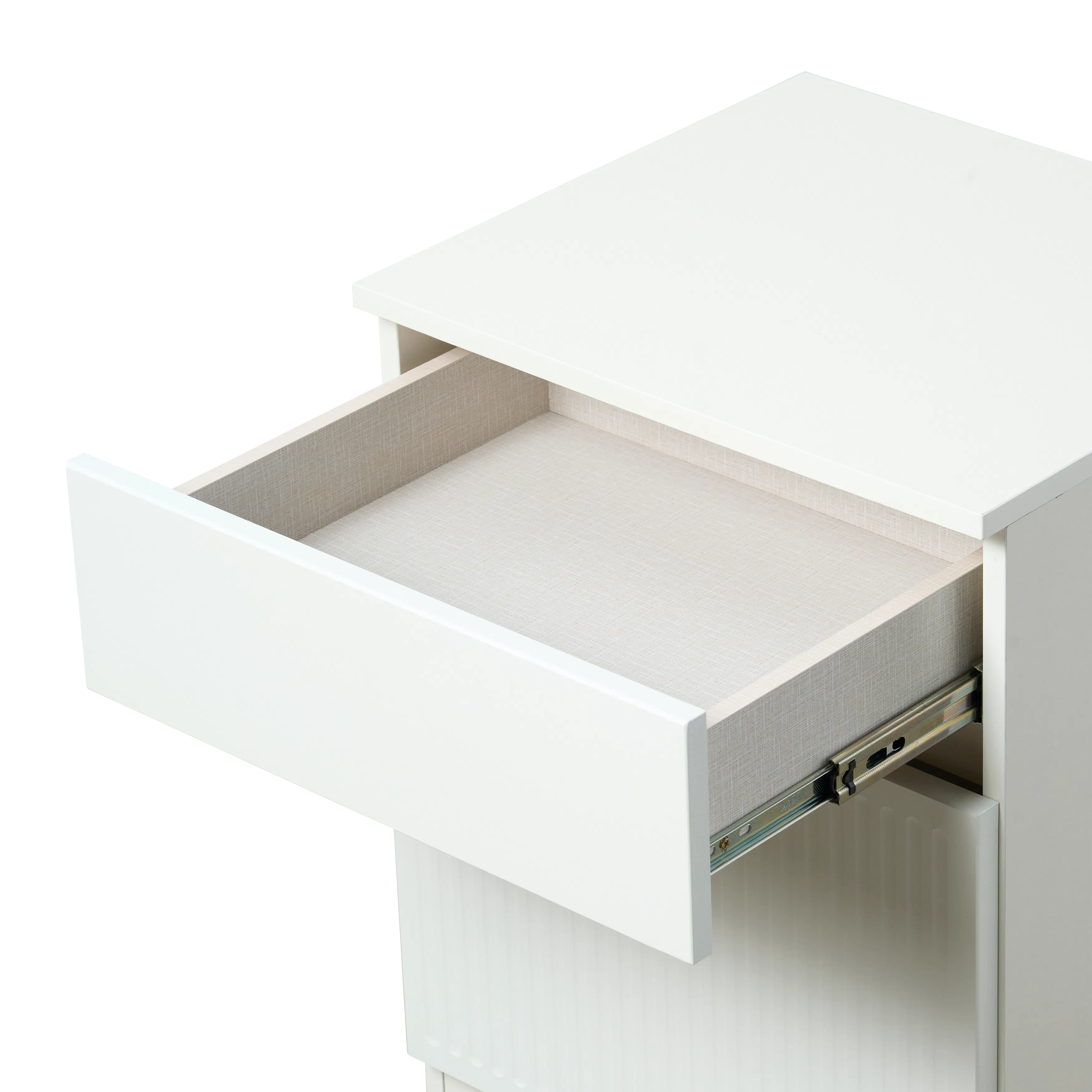 (As-is) Wynn Bedside Table - Cream White - 3 - 12