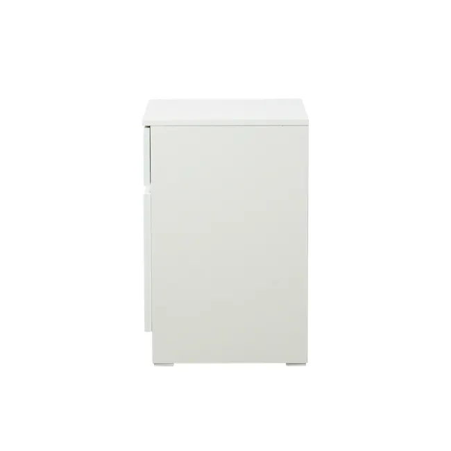 Wynn Bedside Table - Cream White - 6 - Sleek, minimalist refrigerator with a white exterior, Modern kitchen appliance with a