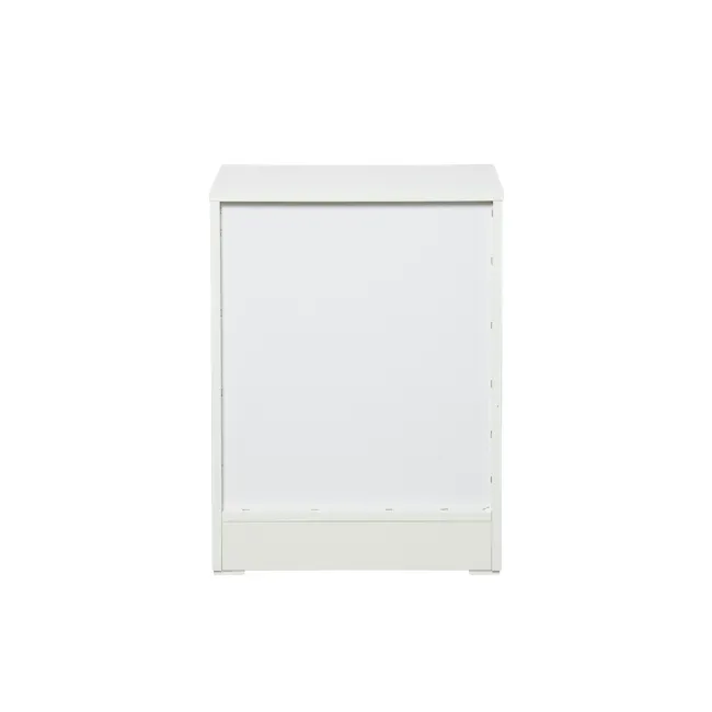 Wynn Bedside Table - Cream White - 7 - White frame, minimalist design, modern aesthetic, simple structure, clean lines
