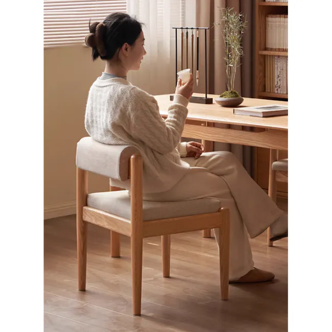 Adelyn Dining Table 1.6m (Sintered Stone) with 2 Niel Chairs and Niel Bench 1.45m in Oak - 26