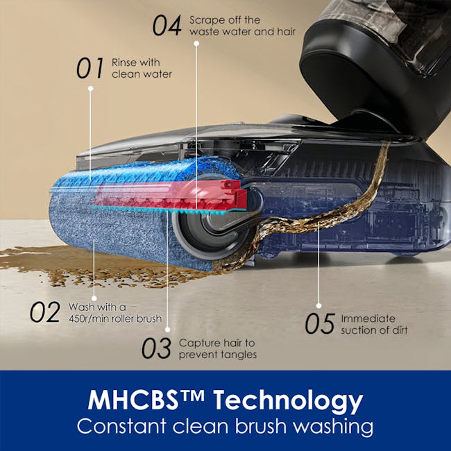 Tineco Floor One S7 Stretch Smart Floor Washer Vacuum Cleaner *Free 3 x Cleaning Solution* - 8