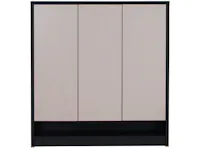 Harvey 3 Door Shoe Cabinet - Black, Grey
