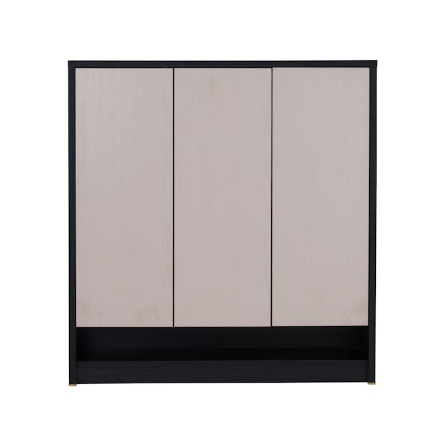 Harvey 3 Door Shoe Cabinet - Black, Grey - 0