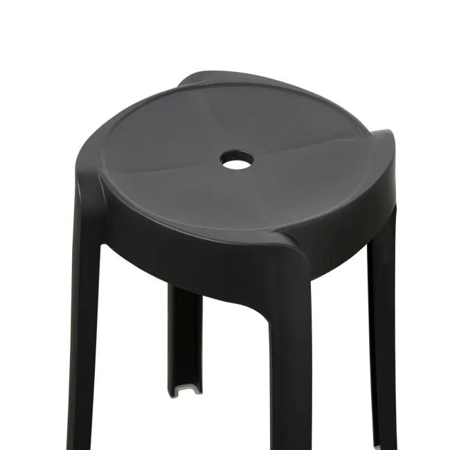 Xenia Stackable Stool - Black - 5
