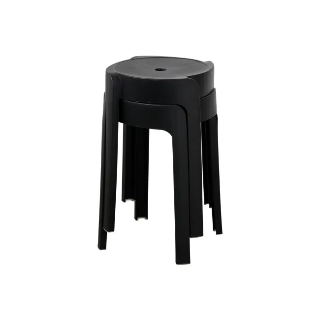 Xenia Stackable Stool - Black - 4
