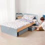 Boori Neat Single Bed with 2 Drawers - Blueberry, Almond - 2