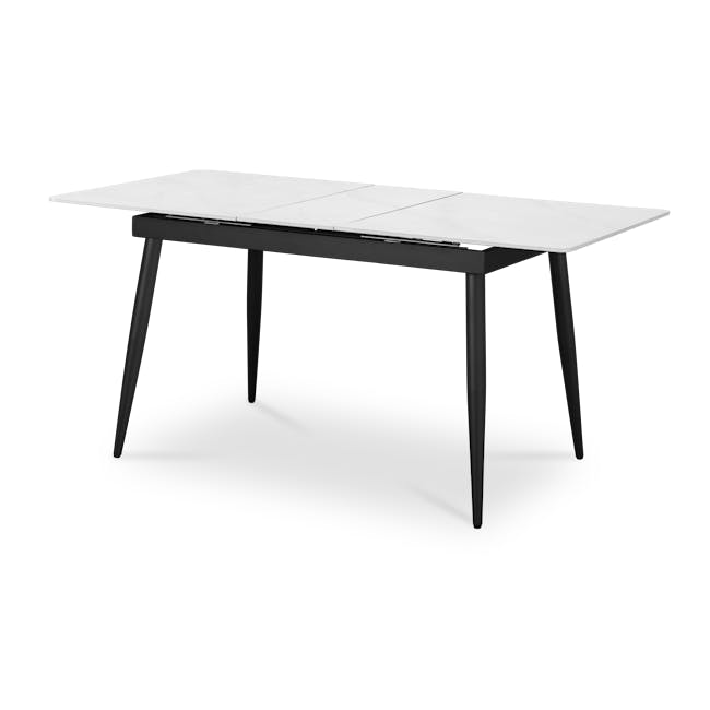 Syla Extendable Dining Table 1.3m-1.6m - Marble White (Sintered Stone) - 0