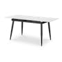 Syla Extendable Dining Table 1.3m-1.6m - Marble White (Sintered Stone) - 0